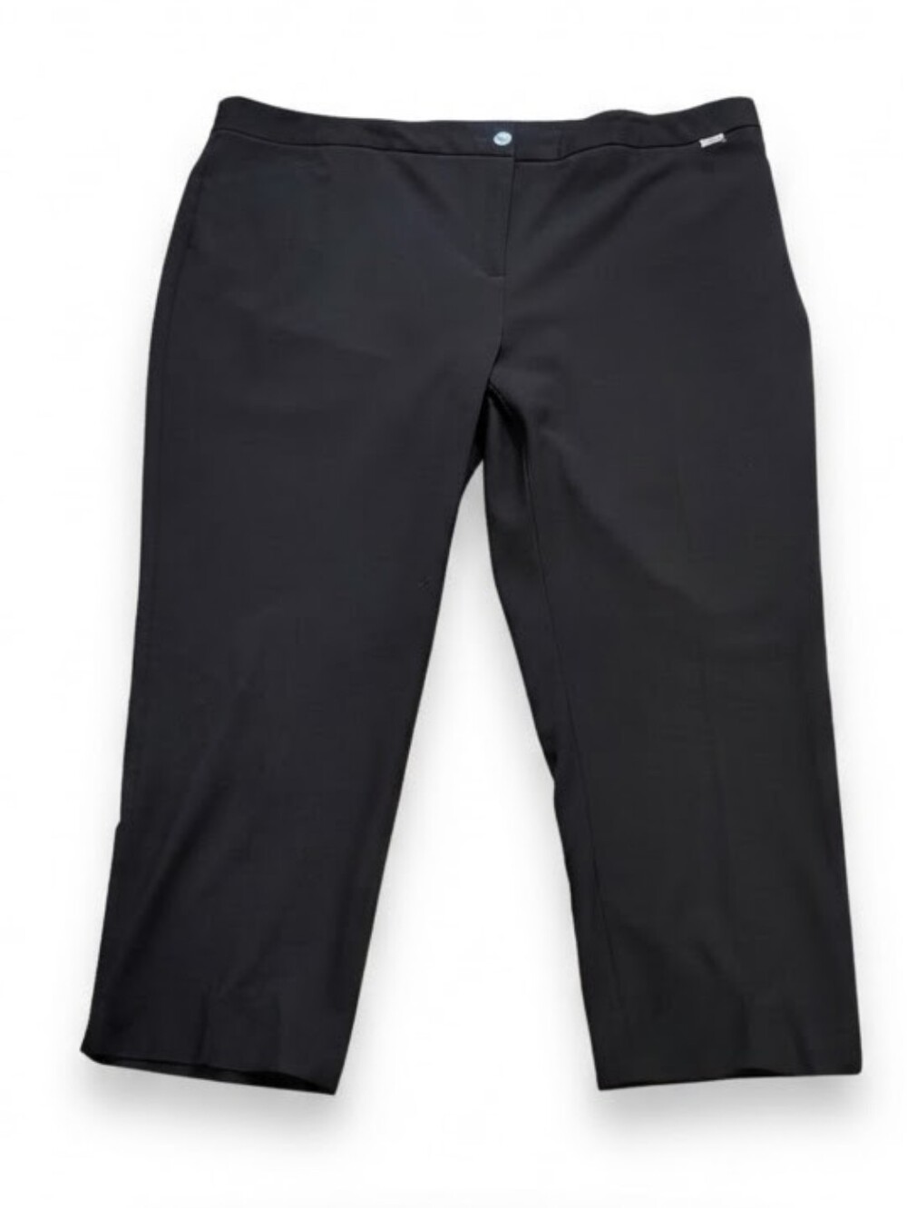 Laura Slim Black Trousers Womens Plus Size Cropped Ankle Length Business Pants